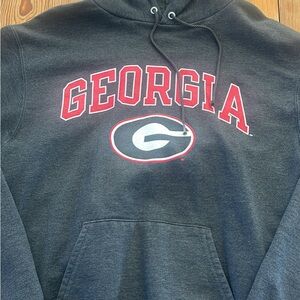 Russell Athletic Charcoal Gray Georgia Hoodie